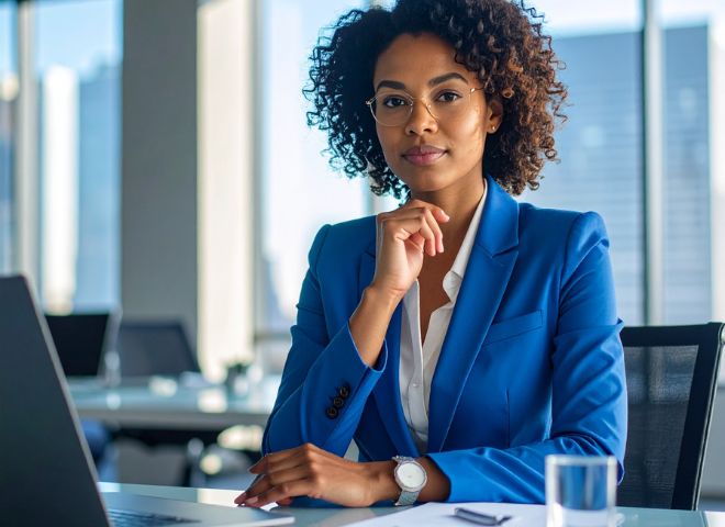 Business woman at desk
