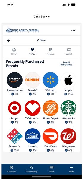 cashback plus screenshot