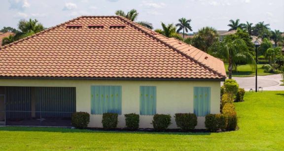 house with storm shutters