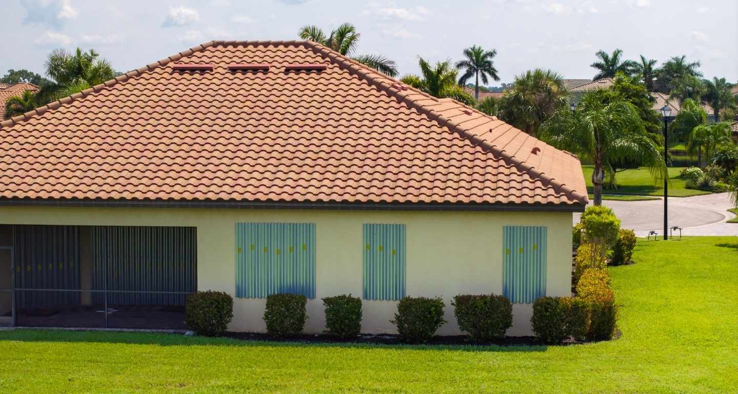 house with storm shutters