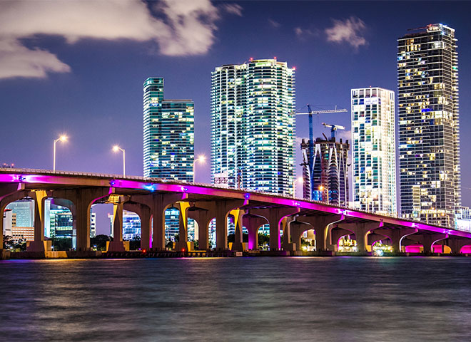 Miami at night