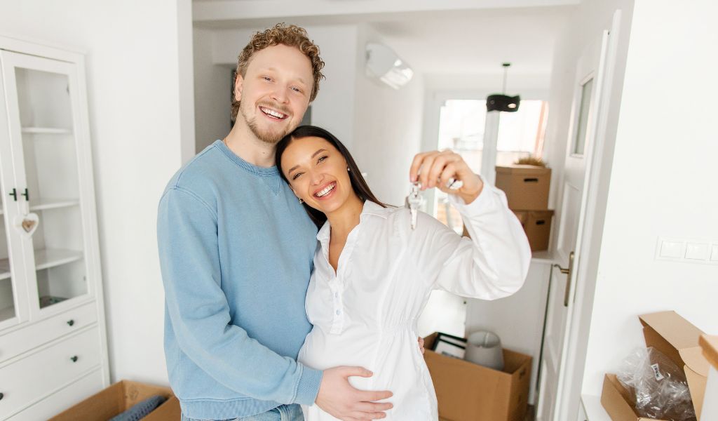 Woman enjoying coffee in her home