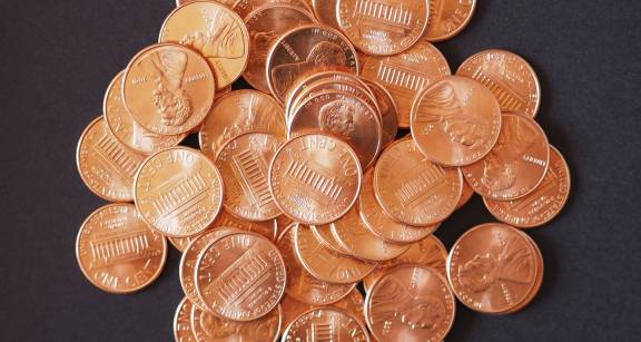 group of pennies