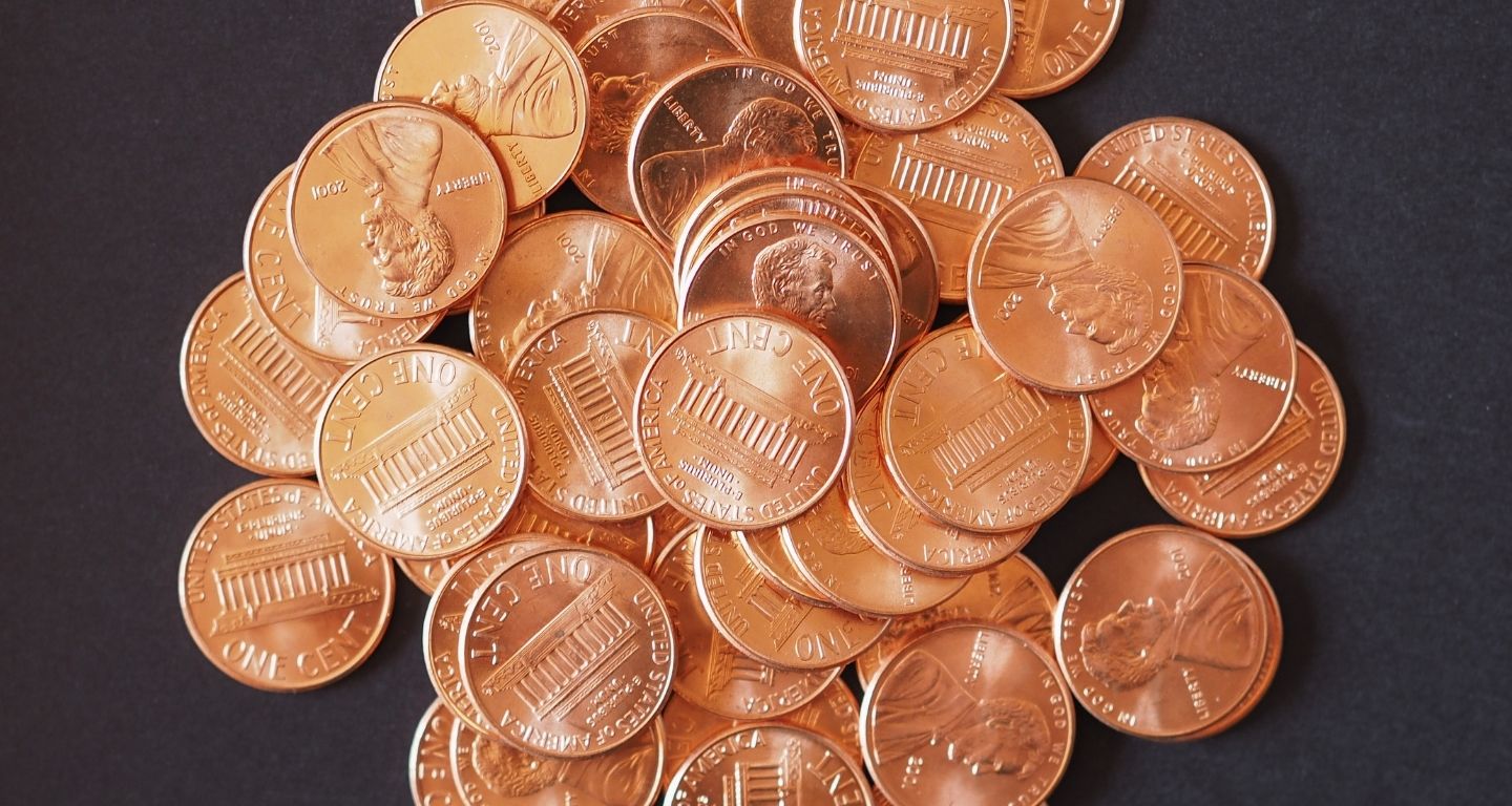 group of pennies
