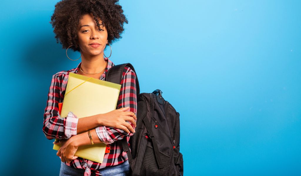 Student holding diploma