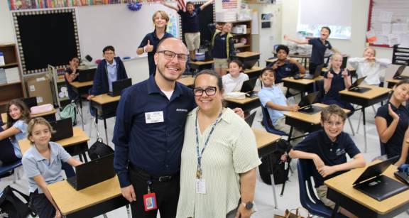 teacher and students in classroom